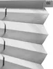 A close-up, detailed view of a gray pleated blind, showing its texture and folded structure. Produktbild-Vorschau