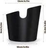 A black cup holder with dimensions indicated by text overlays. Produktbild-Vorschau