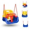 A children's swing set seat with a safety bar, shown from multiple angles. Produktbild-Vorschau