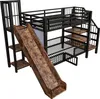 STILVORA Metall-Hochbett 90x200 cm mit Rutsche & Produktbild-Vorschau 8