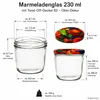 Sada 25 sklenic na marmeládu o objemu 230 ml s víčky s Náhled obrázku produktu 6
