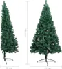 vidaXL Sztuczna pół choinka ze stojakiem Zielona 150 cm PVC Podgląd zdjęcia produktu 16