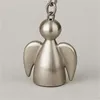 Schlüsselanhänger Engel silber aus Metall gebürstet 8,5 cm Produktbild-Vorschau 2