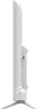 Side view of a white television on a stand. Produktbild-Vorschau