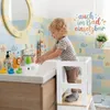 Baby Vivo Lernturm aus Holz - Mit Tafel in Weiß Produktbild-Vorschau 4