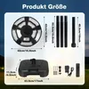 Product size chart and components for a solar garden light. Náhled obrázku produktu
