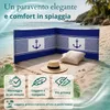 Lantigo Paravento da Spiaggia Ancore Blu 6m | Frangivento Anteprima dell’immagine prodotto 9