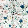 Baumwolle 100% Jeansrosa Blumen mit Zweigen Produktbild-Vorschau 2