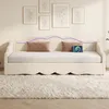 Daybett 90x200 ausziehbar auf 180x200 cm Polsterbett Beige Produktbild-Vorschau 2