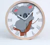 Holzuhr 30fi cm wanduhr - weiße Spitzen - Koala auf einen Produktbild-Vorschau 1