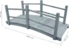 vidaXL Zahradní most šedý 140x60x56 cm Masivní jedlové Náhled obrázku produktu 3