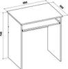 A technical drawing of a desk with dimensions indicated. Náhled obrázku produktu