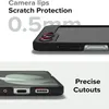 Close-up shots of a black phone case, highlighting camera protection and precise cutouts. Náhled obrázku produktu