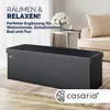 CASARIA® Sitzbank mit Stauraum Faltbar Schwarz 115x40x40cm Produktbild-Vorschau 2