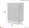 Küchenunterschrank - 50 cm breit - Weiß – Nawa Produktbild-Vorschau 5