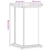 vidaXL Supporto per piante quercia Sonoma 33x33x60 cm Anteprima dell’immagine prodotto 6