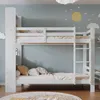 Łóżko piętrowe Merax 90x200 cm z zabezpieczeniem przed Podgląd zdjęcia produktu 2