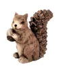 2 Eichhörnchen Figuren mit Nuss H 11-12 cm Dekofigur Produktbild-Vorschau 3