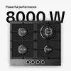 Klarstein Verosteel plynová varná deska, 4 hořáky, 8000 W, Náhled obrázku produktu 3