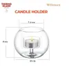 Wilmax Teelichthalter 10 x 8 cm Glas Transparent Produktbild-Vorschau 3