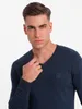 Ombre  Eleganter Herrenpullover mit V-Ausschnitt dunkelblau Produktbild-Vorschau 2