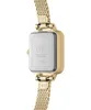 The back of a gold-colored watch with a mesh band is shown against a white background. Produktbild-Vorschau