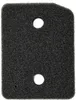 A black foam filter with two circular holes. Produktbild-Vorschau