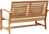 vidaXL Bank Braun und Creme 110 x 66 x 76 cm Massivholz Produktbild-Vorschau 6