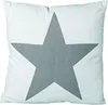 Kissen Baumwolle 100% creme mit grauem Stern 40x40cm ca Produktbild-Vorschau 1