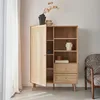 sweeek - Highboard mit Rattan-Geflecht und Holzdekor 1 Tür, Produktbild-Vorschau 2