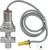 A product shot of a thermostatic mixing valve with a flexible metal conduit and a temperature probe. Anteprima dell’immagine prodotto