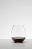 A clear studio shot of a stemless wine glass filled with red wine, placed on a reflective surface against a plain white background. Produktbild-Vorschau
