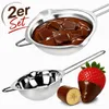 2er Set Wasserbad Schmelztopf Schokolade Glasur Butter Produktbild-Vorschau 1
