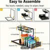 organizzatore da cucina nero, scaffale sottolavello a 2 Anteprima dell’immagine prodotto 8