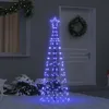vidaXL Arbre de Noël LED avec piquets de terre bleu 250 cm Voir les images du produit 1