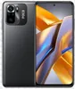 A dark gray smartphone is shown from the back and front, displaying its camera module and screen. Produktbild-Vorschau