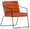 Fauteuil marron clair cuir véritable Voir les images du produit 8