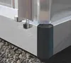 A close-up view of the corner of a greenhouse structure, showing the aluminum frame and a black protective corner cap. Produktbild-Vorschau