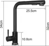 ZMH Wasserhahn Ausziehbar  Küchenarmaturen Schwarz Produktbild-Vorschau 6