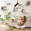 COSTWAY 6 PCS Mur d'escalade pour chats, mur d'arbre à chat Voir les images du produit 2