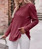 ASKSA Damen Langarmshirt Rundhals Rippstrick Casual Elegant Produktbild-Vorschau 4