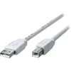 Equip USB 2.0 A auf B Kabel, 3.0m , M/M Transparent silver, Produktbild-Vorschau 2
