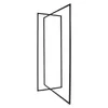 A black metal clothing rack with a minimalist, geometric design. Produktbild-Vorschau