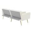 MODFU Schlafsofa, Weiß, Lammwollstoff, verstellbare Produktbild-Vorschau 9