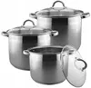 Brunbeste Großes Edelstahl Kochtopf-Set 3-teilig Produktbild-Vorschau 1