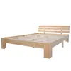 A wooden bed frame with a slatted base and a headboard, shown against a white background. Náhled obrázku produktu