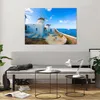 Bilder auf glas - Griechenland Insel Küste Haus - 100x70cm Produktbild-Vorschau 6