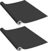 vidaXL Nábytkové fólie samolepiace 2 ks čierne 500x90 cm Náhľad obrázku produktu 1