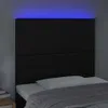 LED Kopfteil Schwarz 80x5x118/128 cm Kunstleder Produktbild-Vorschau 3