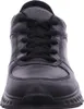 A front view of a black leather ECCO sneaker. Podgląd zdjęcia produktu